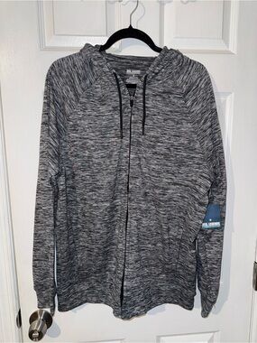 Reel Legends Men's Gray Space-Dye Full-Zip Hoodie size small NWT soft